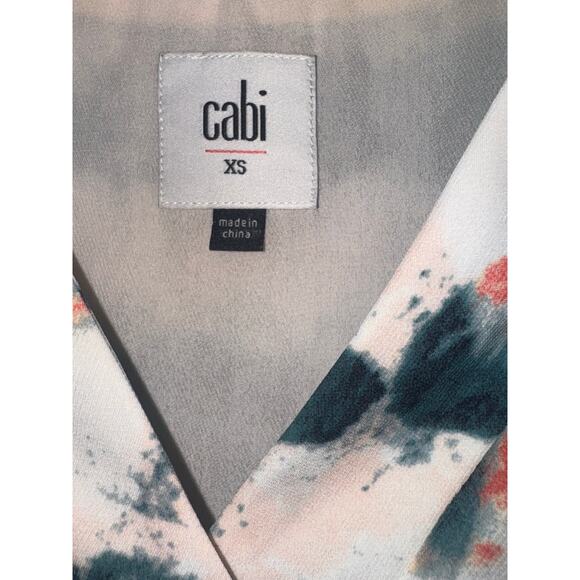 CAbi Gelato Watercolor Tunic Blouse Size XS Style 5035 Sleeveless Top - Picture 5 of 7